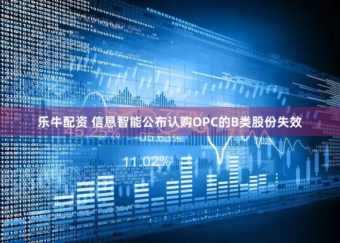 乐牛配资 信恳智能公布认购OPC的B类股份失效
